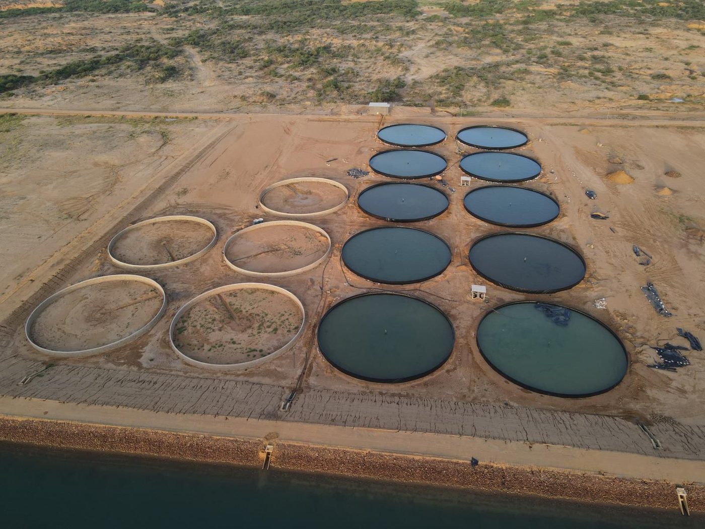 Aquanova Shrimp Farm — aerial view